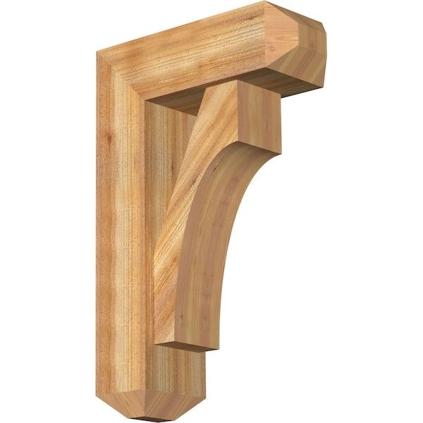 Ekena Millwork Westlake Craftsman Rough Sawn Bracket w/ Offset Brace, Western Red Cedar, 8"W x 22"D x 34"H BKT0806X22X34WTL04RWR - main